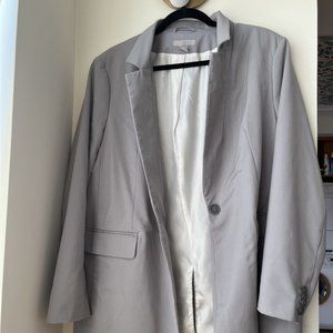 Gray H&M Suit Jacket Size: Large